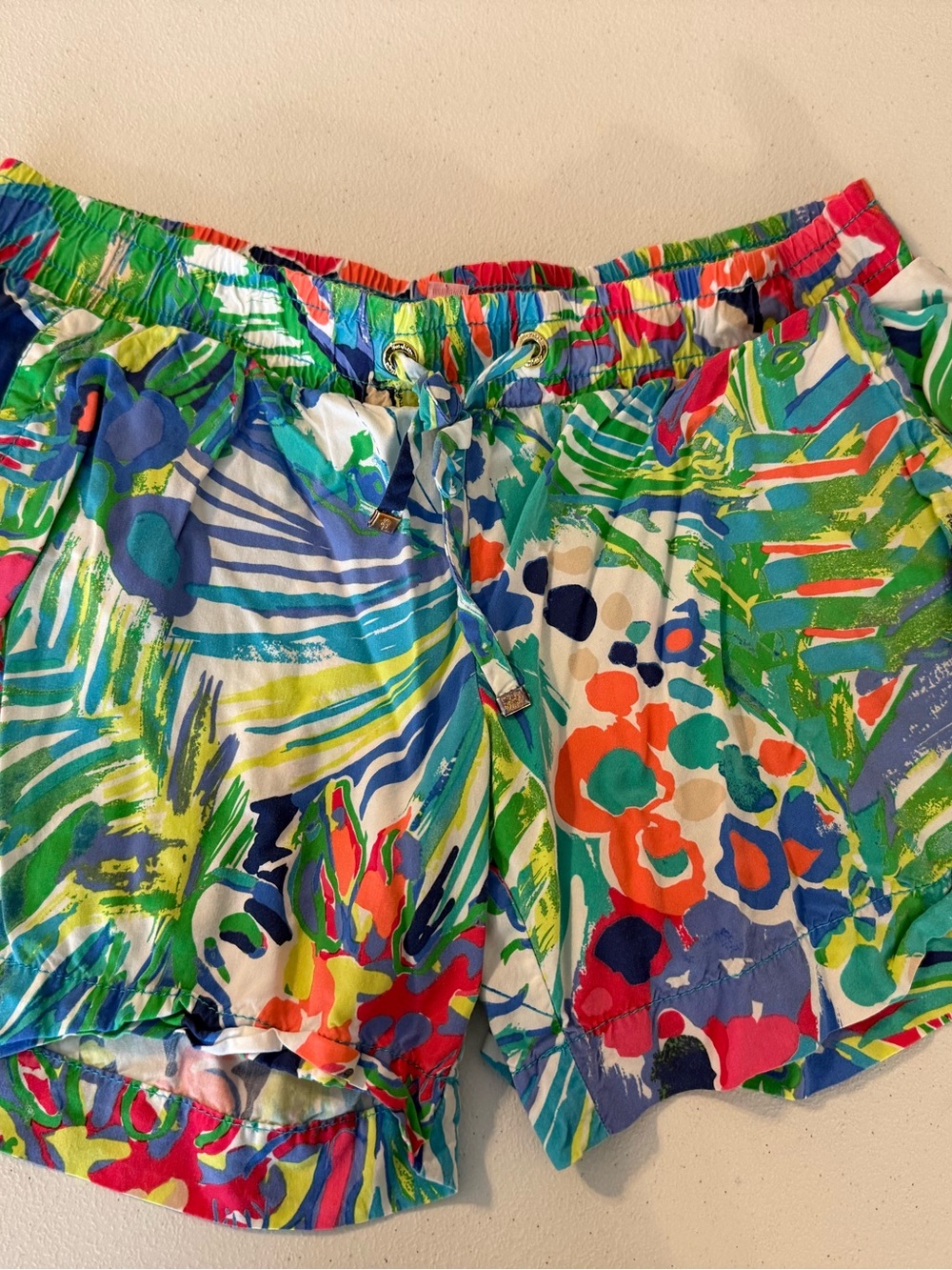 Lilly Pulitzer Katia Shorts Purrfect Women's XS Pull On Shorts Rayon Stretch